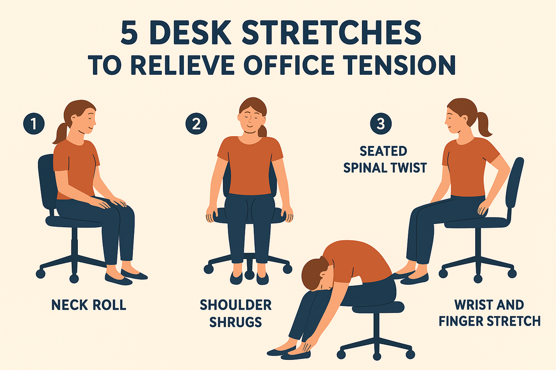 Title: 5 Desk Stretches to Relieve Office Tension (Without Leaving Your Chair)