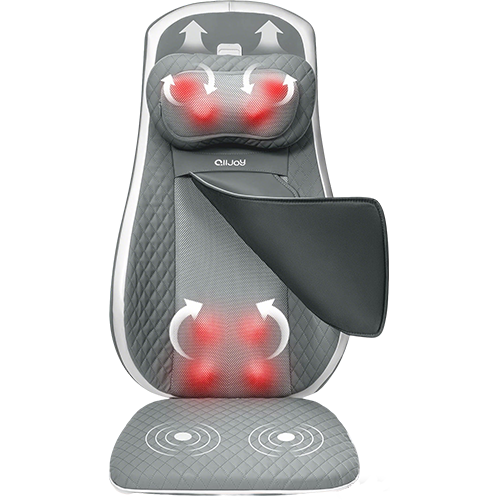 ALLJOY Back Chair Massager Pad, Shiatsu Kneading Office Chair Back Massager