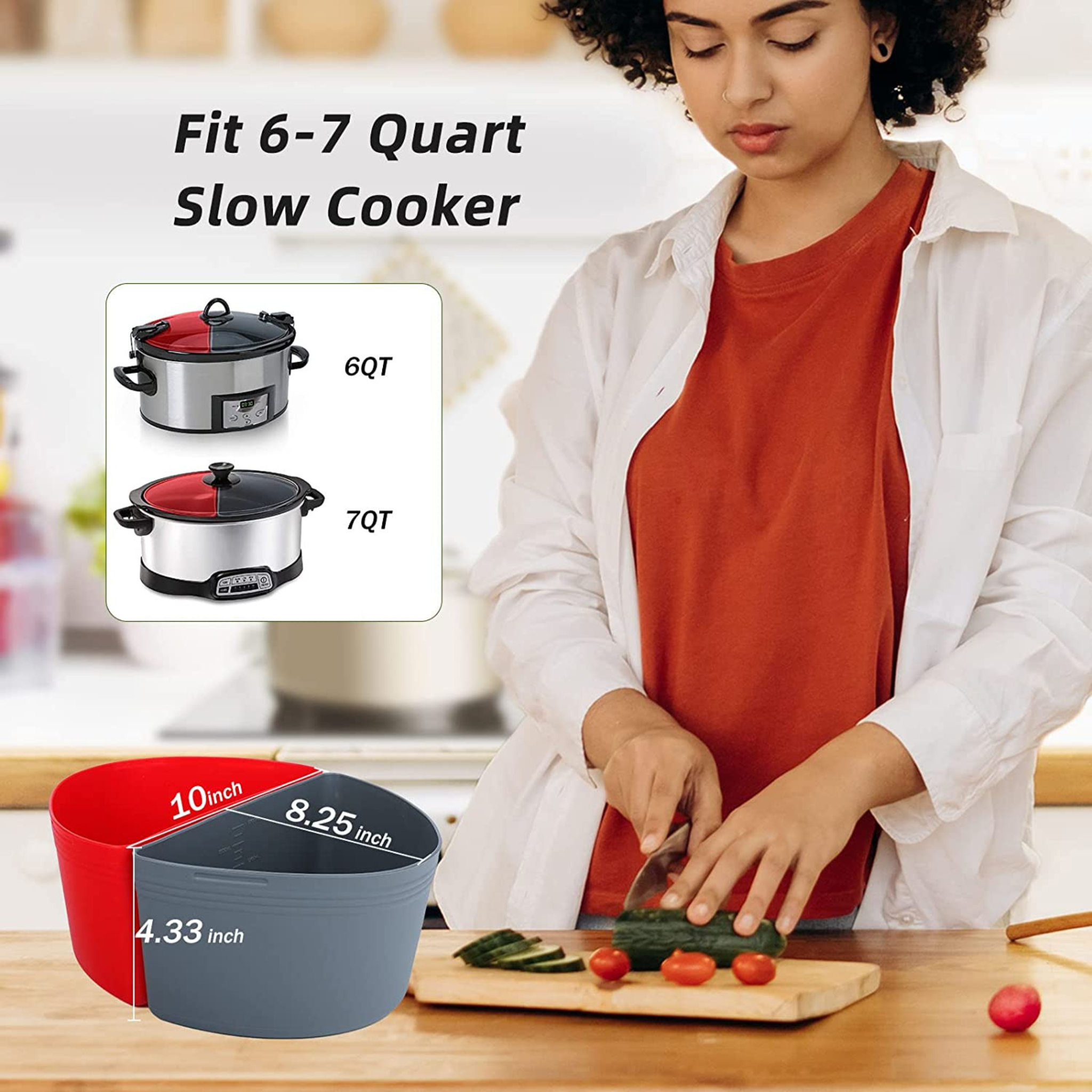 Die Slow-Cooker-Einsätze passen auf 6–7 Quart Crock Pot-Einsätze 