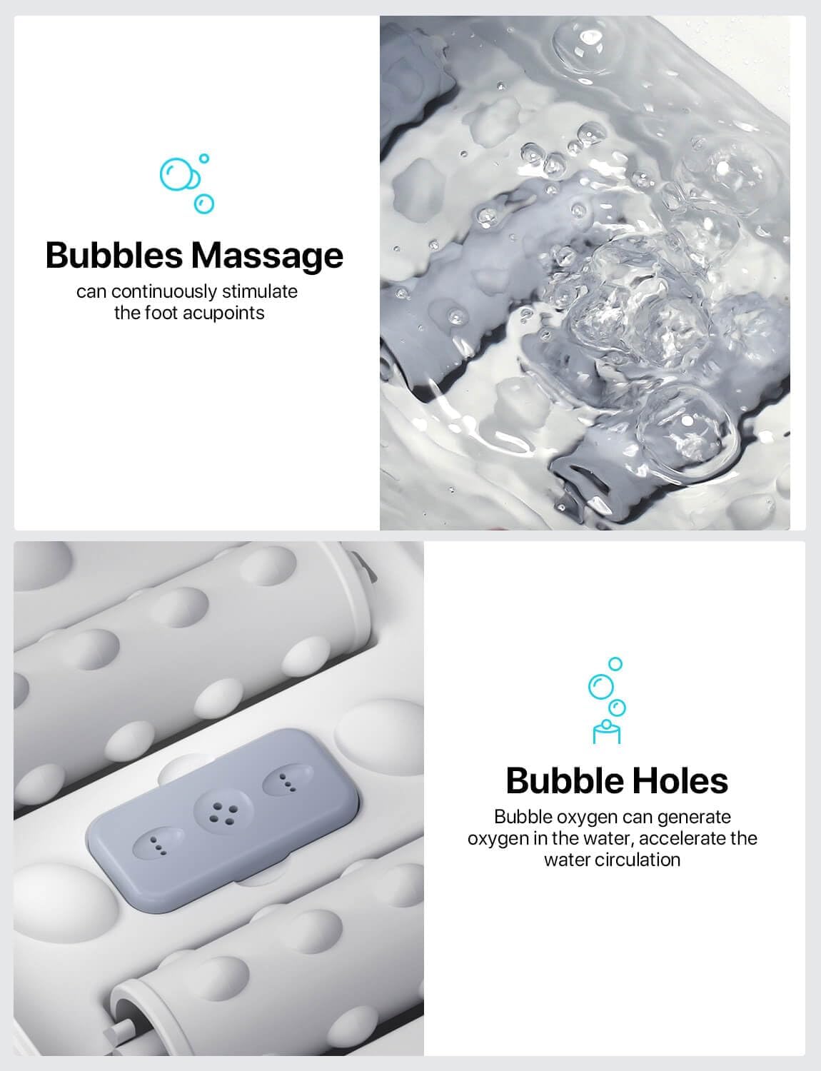 Collapsible Foot Massager Spa Soaking Tub with Bubbles