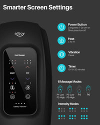 Alljoy Touchscreen Cordless Hand Massager with Heat