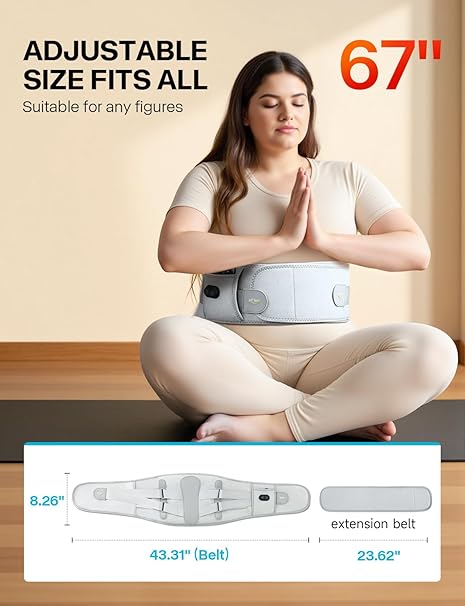 67" Cordless Heating Pad for Back Pain Relief