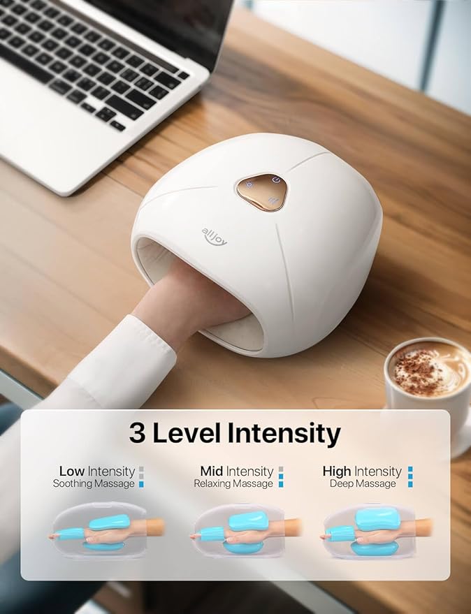 Hand Massager with Heat, Rechargeable Finger Massager