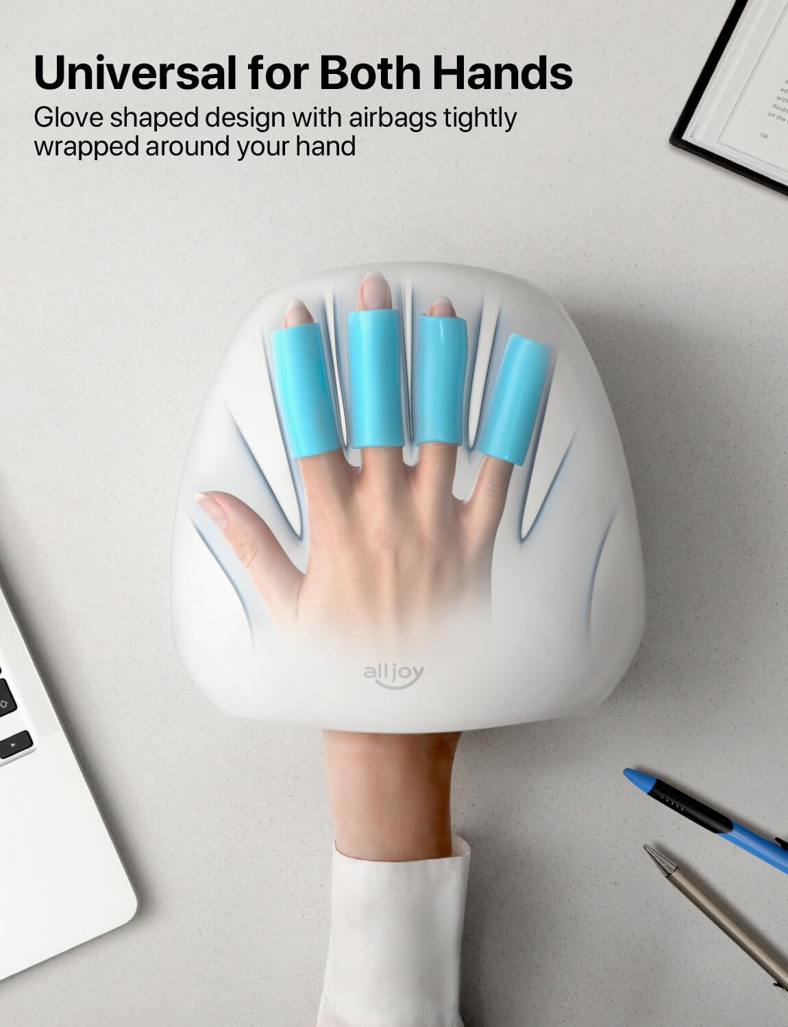 Hand Massager with Heat, Rechargeable Finger Massager