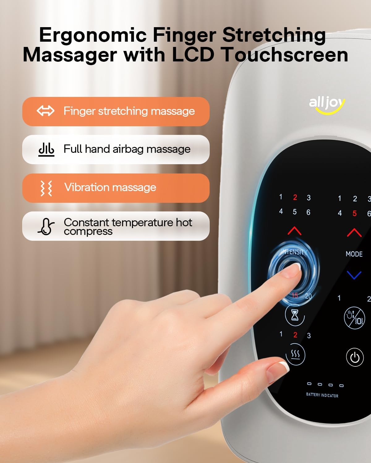 ALLJOY H4 Hand Massager with Heat and Compression