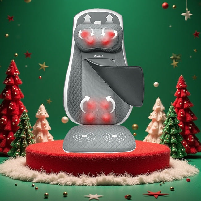 ALLJOY Back Chair Massager Pad, Shiatsu Kneading Office Chair Back Massager