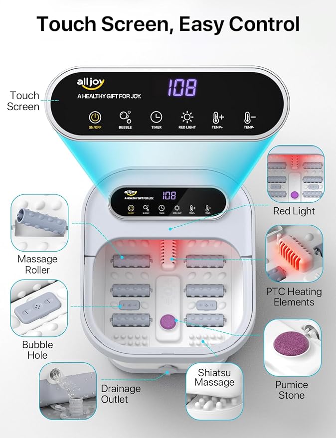 Collapsible Foot Massager Spa Soaking Tub with Bubbles