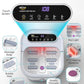 ALLJOY Foot Spa Bath Massager with Heat, Collapsible Foot Massager Spa Soaking Tub with Bubbles, Pumice Stone, Timer, 6 Shiatsu Massage Rollers Pedicure FootSpa for Relaxation