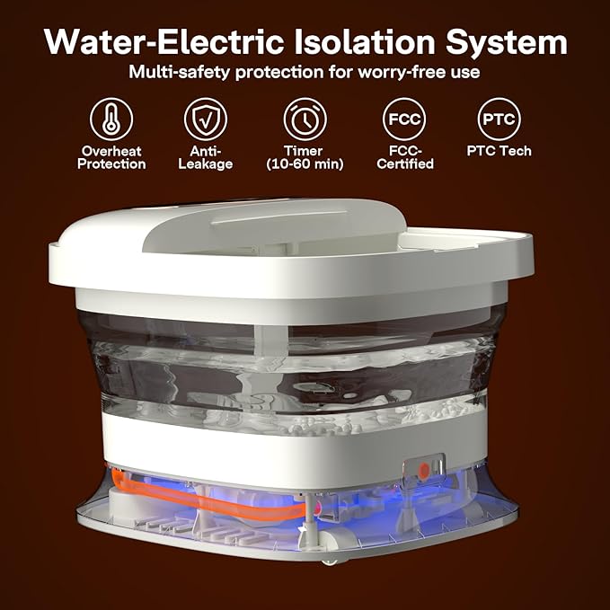 ALLJOY Collapsible Foot Spa Electric Rotary Massage