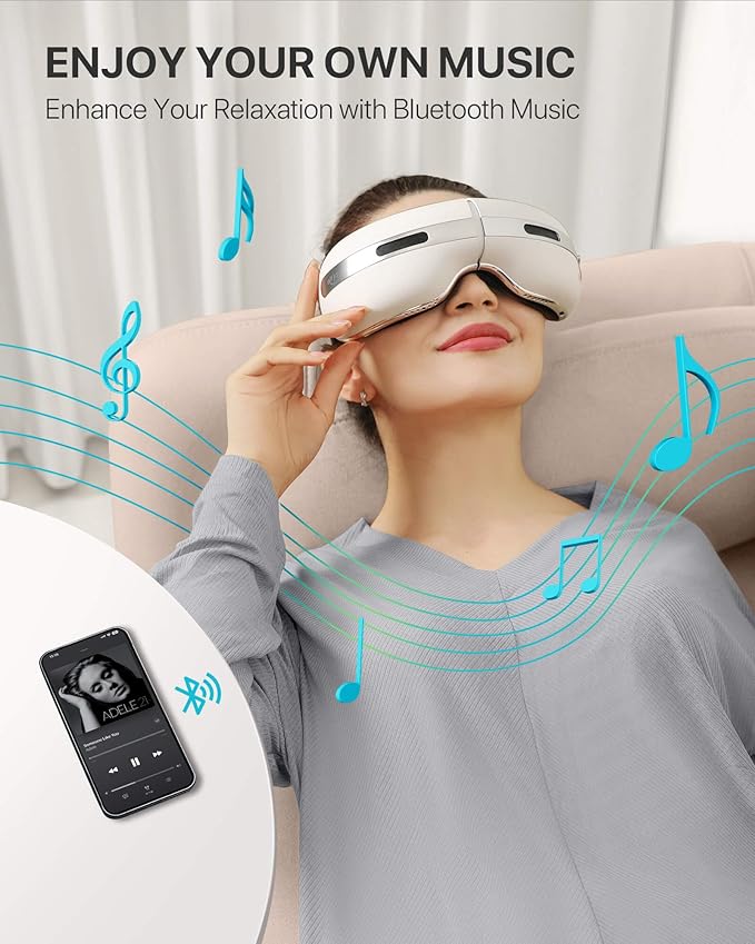 Eye Massager with Heat and Cooling for Migraine Relief
