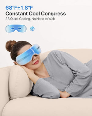 ALLJOY Eye Massager with Heat and Cooling for Migraines, Eye Massager for Relief of Migraine, Dry Eyes, Sleep