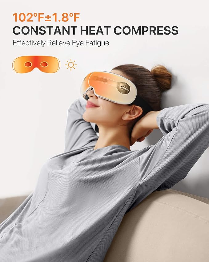 Eye Massager with Heat and Cooling for Migraine Relief