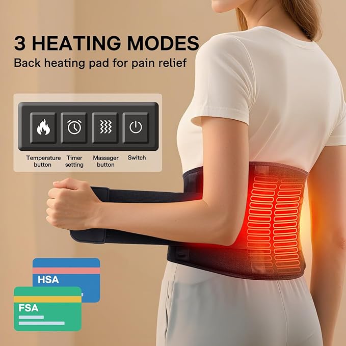 Plug-In Heating Pad Back Massager
