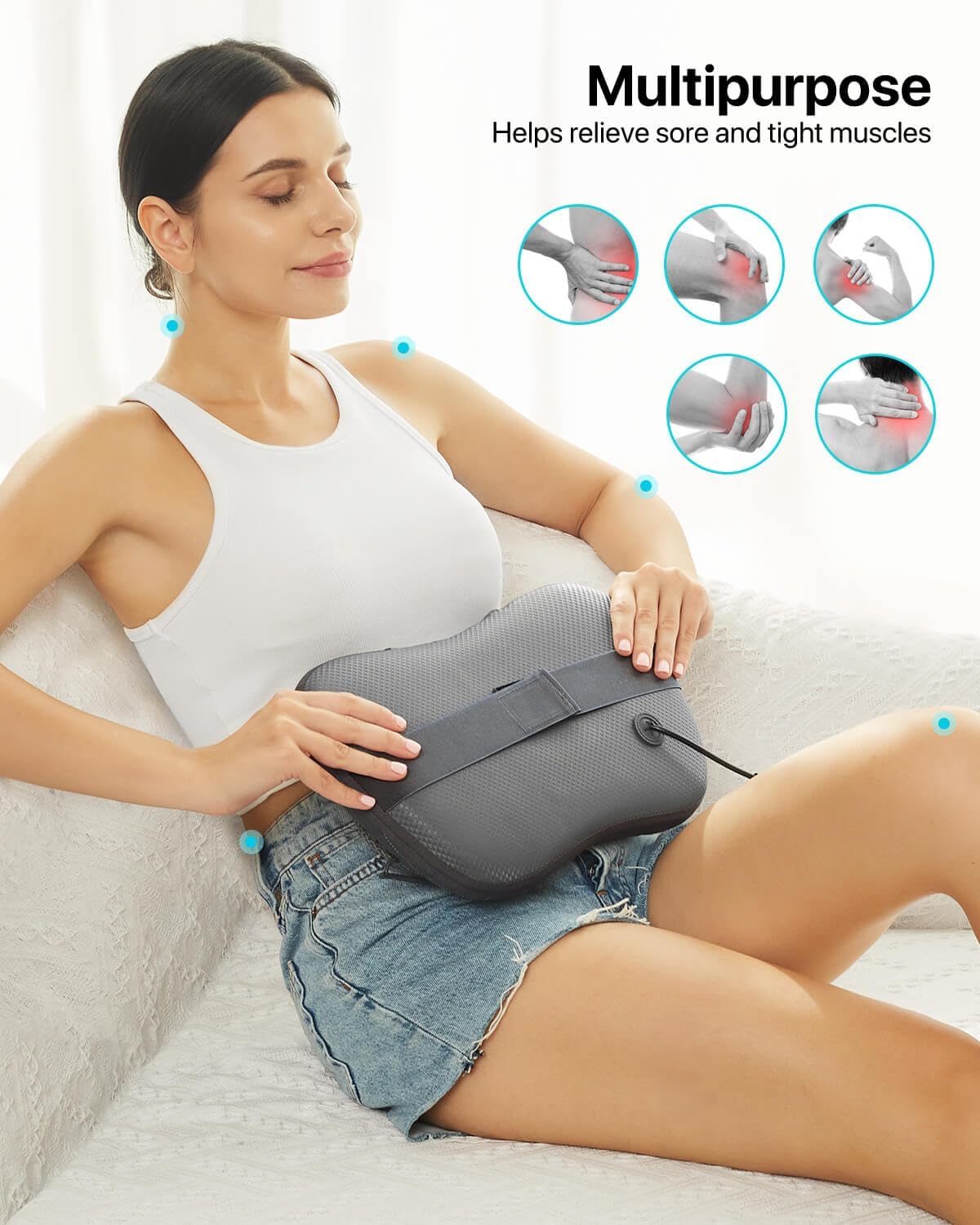 ALLJOY Shiatsu Neck and Back Massager with Soothing Heat