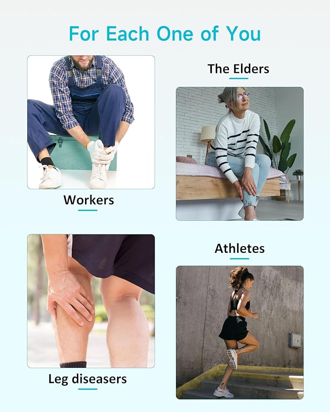 ALLJOY Leg Massager for Circulation and Pain Relief FSA, Leg Massager with Heat and Compression, 6 Modes 3 Intensities 2 Heat Levels