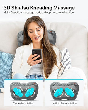 ALLJOY Shiatsu Neck and Back Massager with Soothing Heat