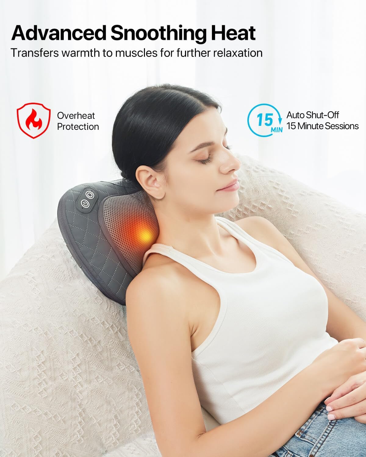 ALLJOY Shiatsu Neck and Back Massager with Soothing Heat