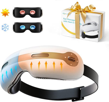 ALLJOY Eye Massager with Heat and Cooling for Migraines, Eye Massager for Relief of Migraine, Dry Eyes, Sleep