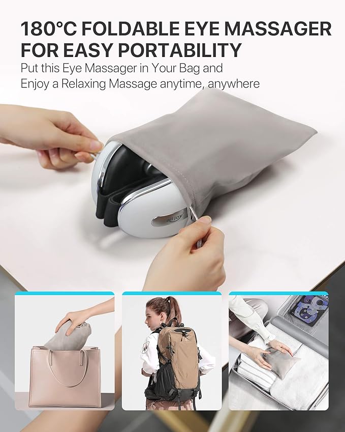 Eye Massager with Heat and Cooling for Migraine Relief