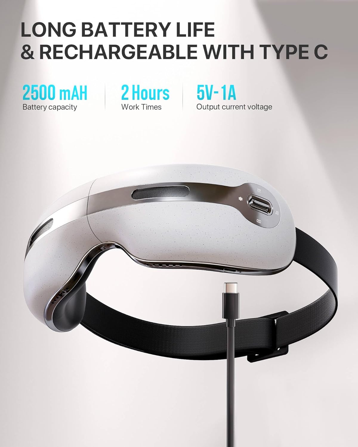 Eye Massager with Heat and Cooling for Migraine Relief