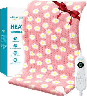 ALLJOY King Size Heating Pad for Back Pain Relief, 33”x 17” Extra Large Heating Pad for Period Cramps, FSA HSA Eligible, Portable Heat Pad for Neck and Shoulders, Birthday Gifts for Women Men Mom Dad