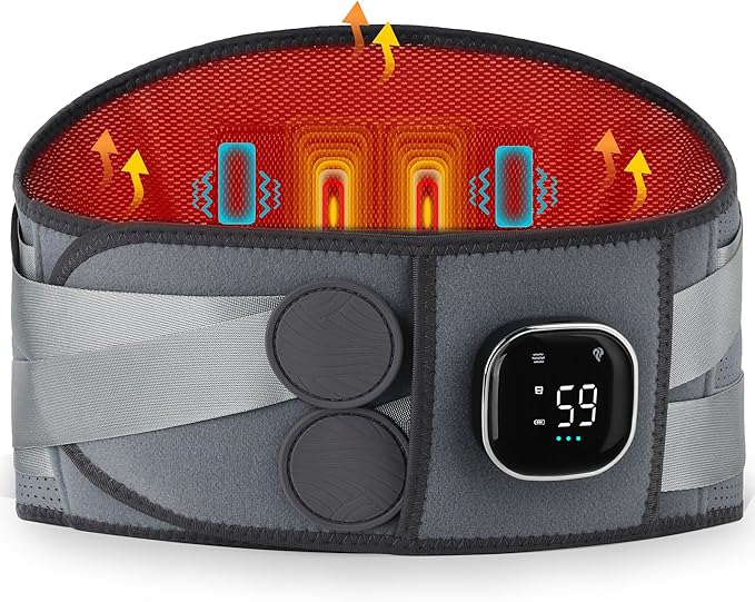 Alljoy heated lumbar support belt for lower back pain relief
