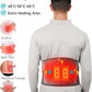 man wearing lumbar heat belt for lower back muscle support
