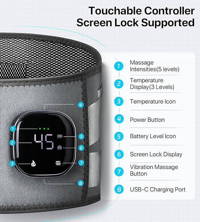 Heated Lumbar Support Belt – Back Pain & Posture Relief