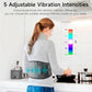 wearing lumbar heat belt for lower back muscle support
