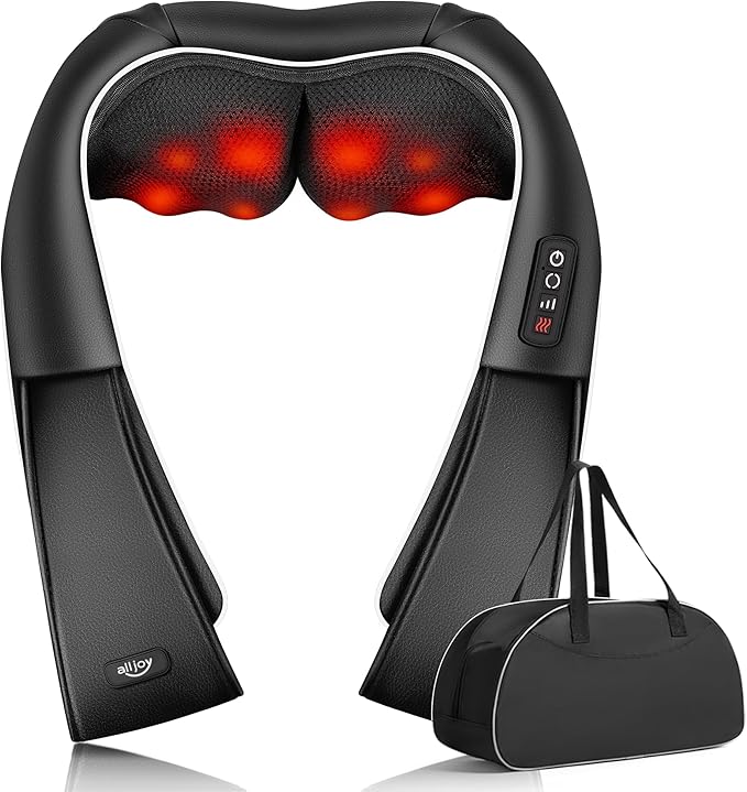 Alljoy heated neck massager with ergonomic U-shape design