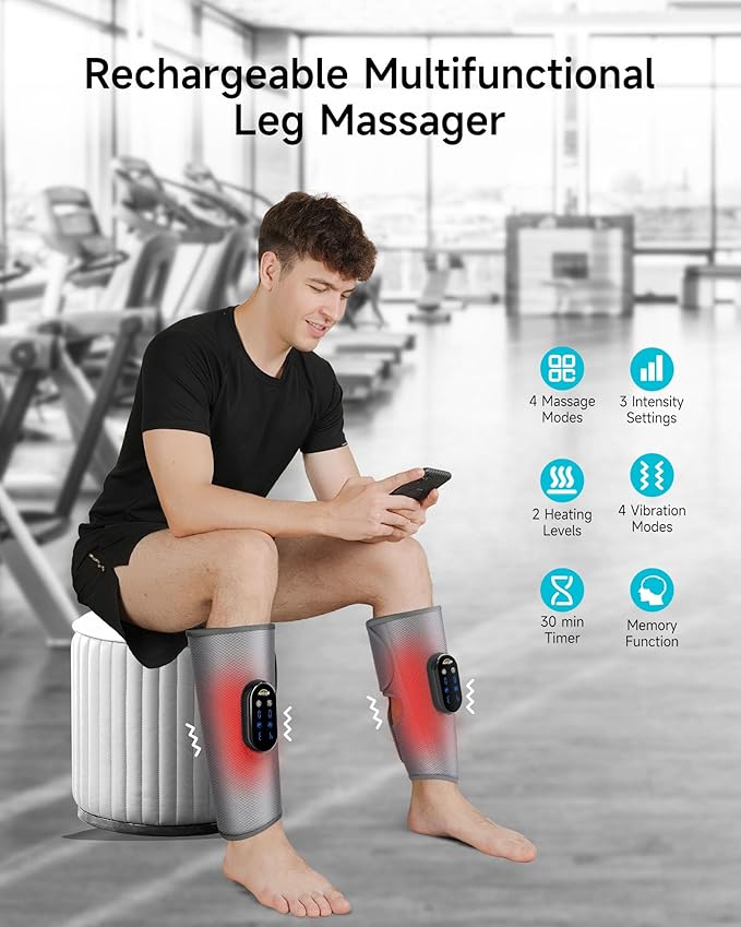 control panel showing adjustable air pressure settings on calf massager
