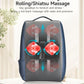 shiatsu massage nodes in motion inside back massage pillow
