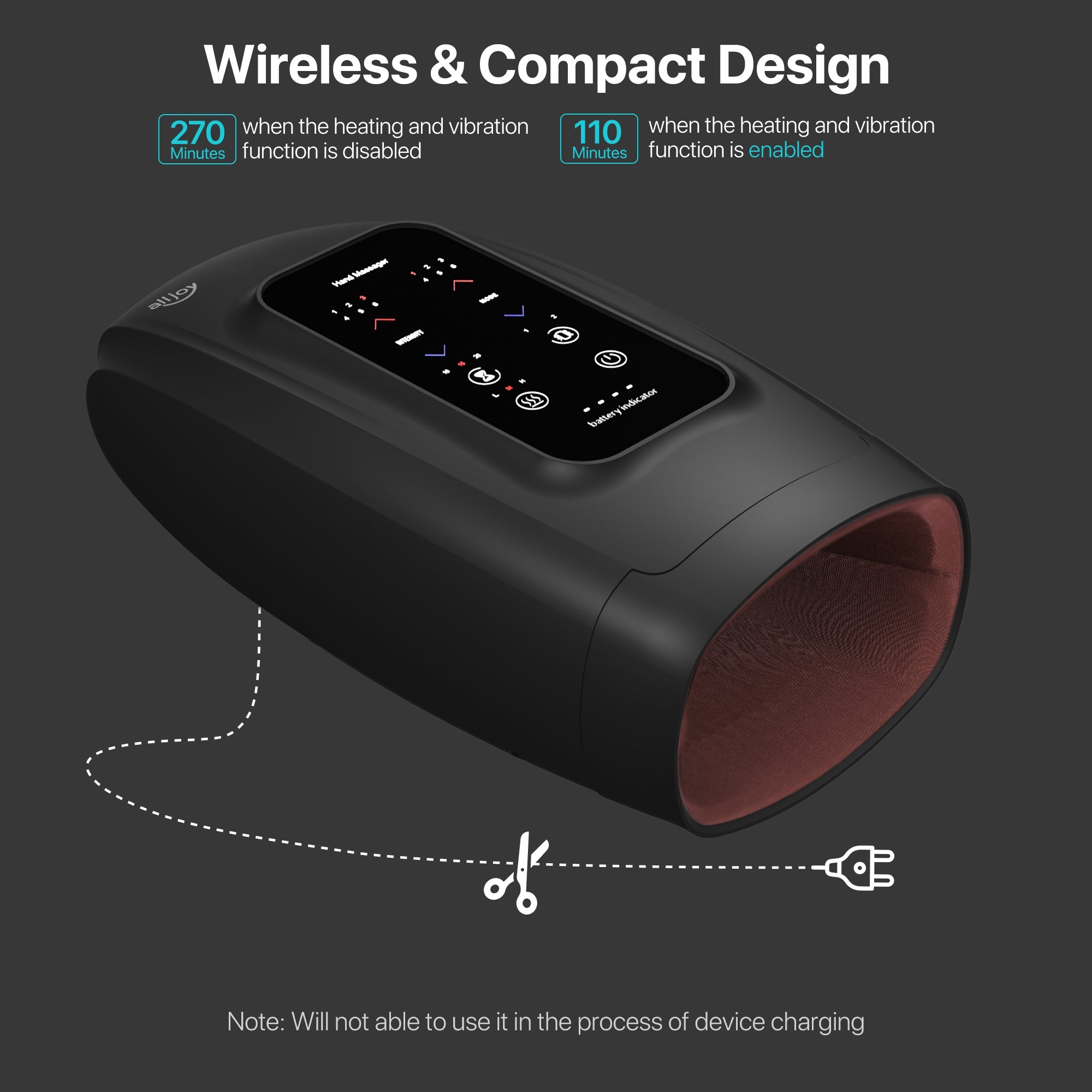 Touchscreen Cordless Hand Massager