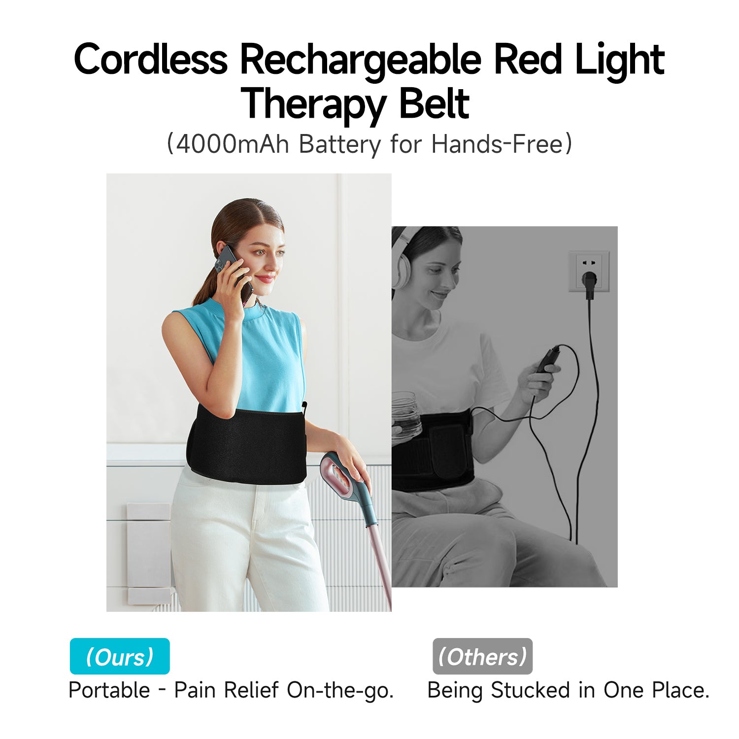 ALLJOY Cordless Red Light Therapy Belt