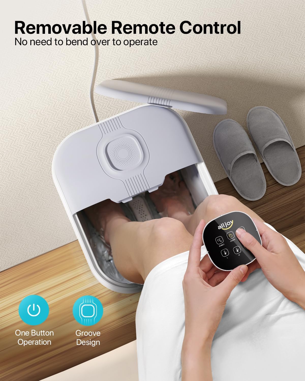 ALLJOY Foldable Foot Spa Massager with Heat