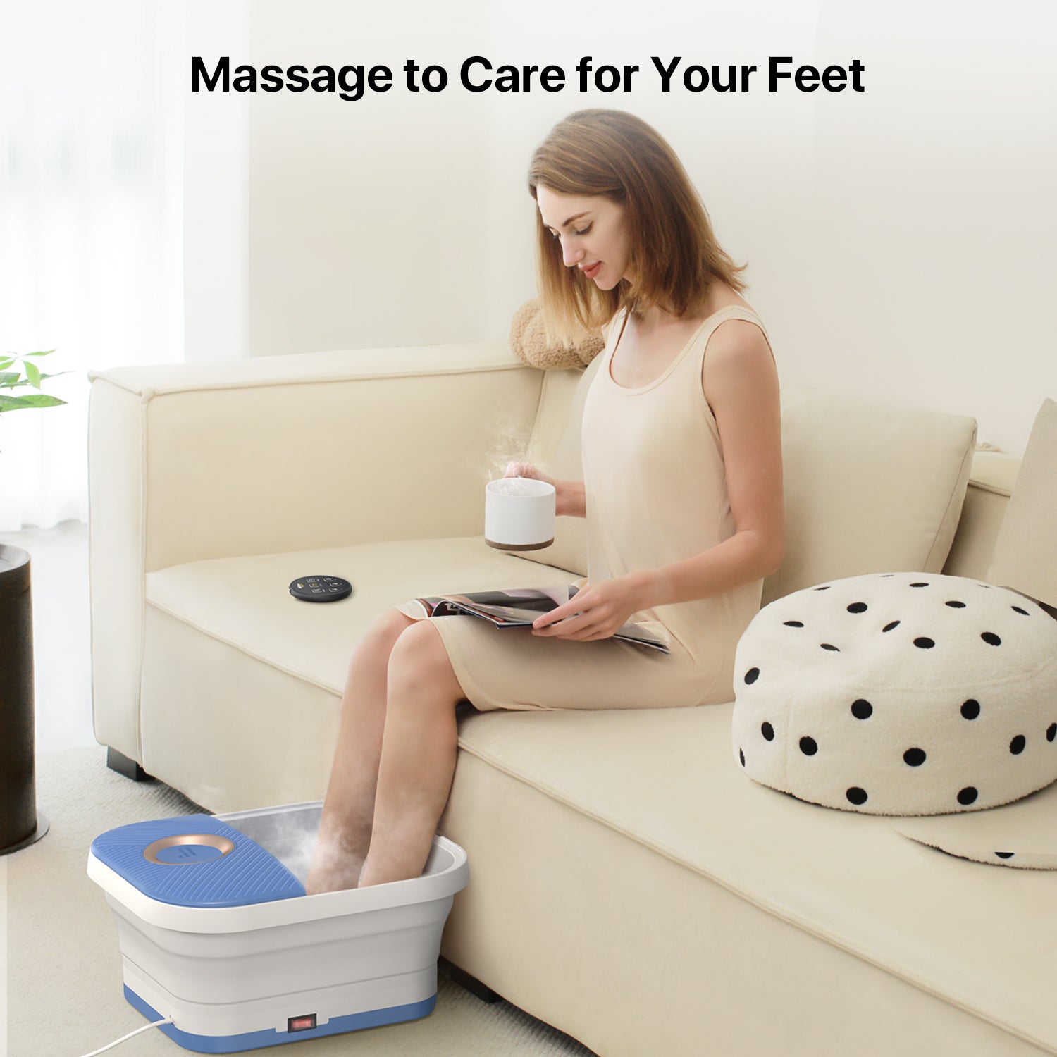 ALLJOY Collapsible Foot Spa Bath Massager with Heat