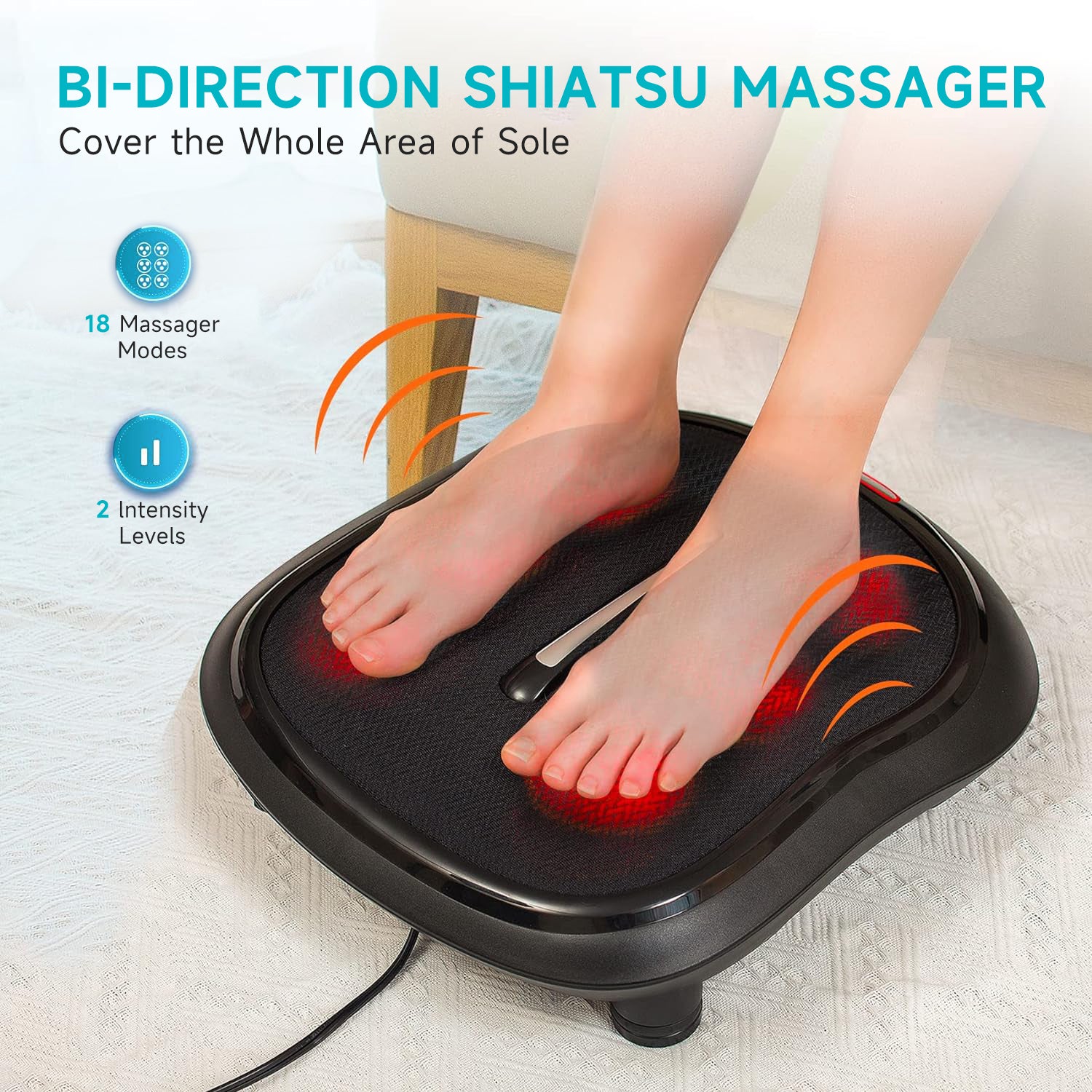 ALLJOY Shiatsu-Fußmassagegerät mit Wärme-F1, Geschenke für Männer, Frauen, Mama, Papa 