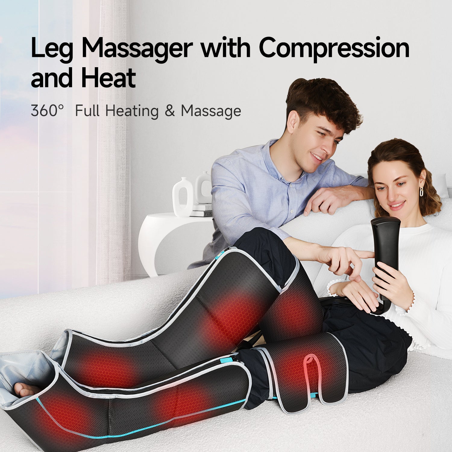 ALLJOY Upgraded Zipper Design Leg Massager