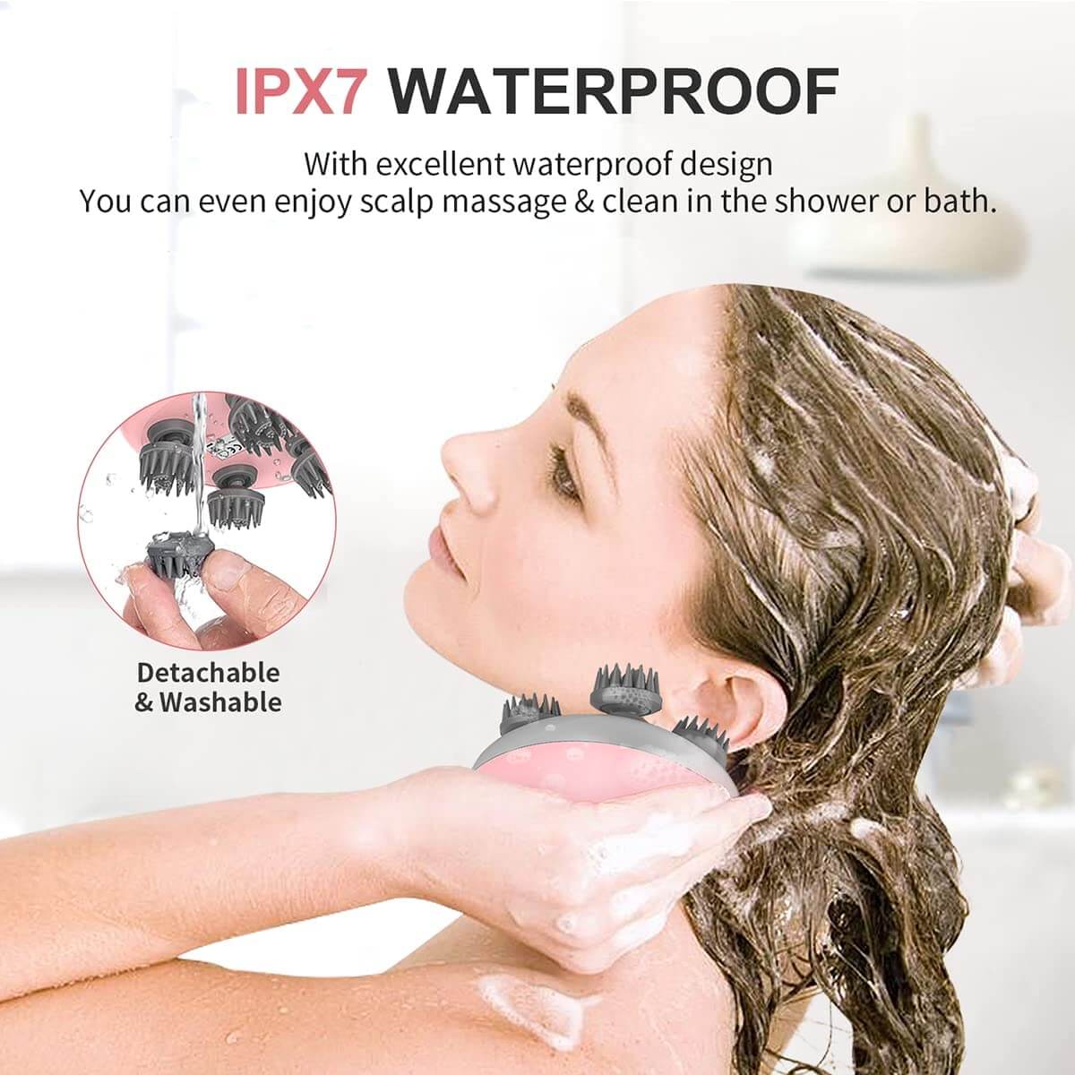 Waterproof Portable Head Massager,Gifts for Men Women Mom Dad