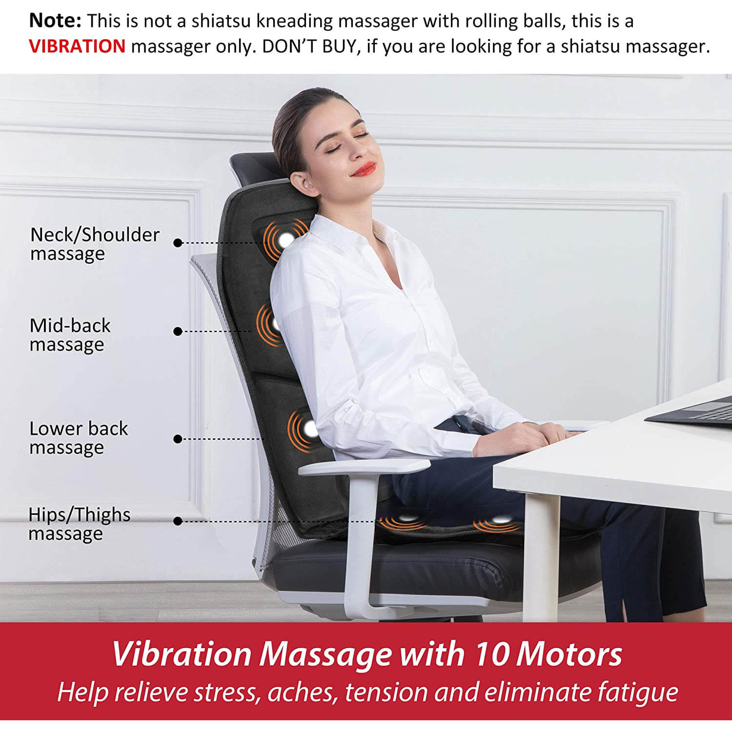 Massage Seat Cushion with Heat,Gifts for Men Women Mom Dad